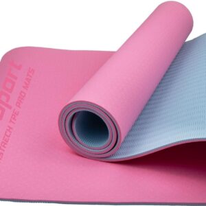 Aqua Sport Mata Tpe Do Ćwiczeń Joga Fitness Pilates Trening Niebieski Różowy