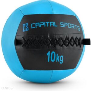 Capital Sports Wallba 10 Piłka Wall Ball 10Kg Sztuczna Skóra Ciemnoniebieska