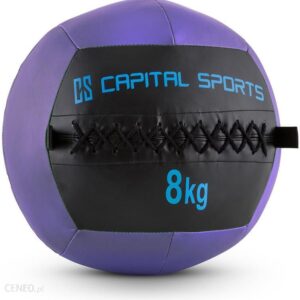 Capital Sports Wallba 8 Piłka Wall Ball 8Kg Sztuczna Skóra Liliowa