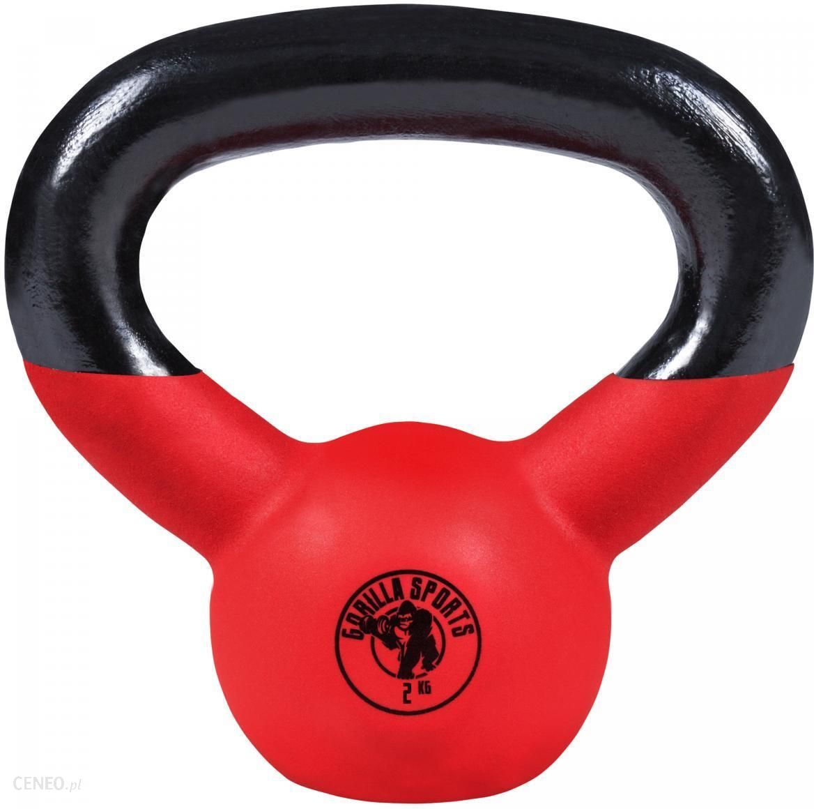 Gorilla Sports Kettlebell Treningowy Gumi Czerwony
