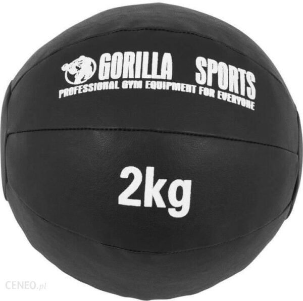 Gorilla Sports Piłka Lekarska Czarna 2Kg