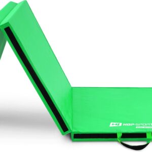 Hop-Sport Materac Gimnastyczny Składany Miękki Z Rzepami 5Cm Zielony