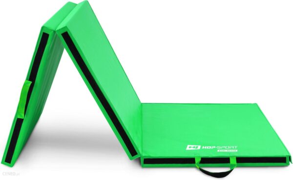 Hop-Sport Materac Gimnastyczny Składany Miękki Z Rzepami 5Cm Zielony