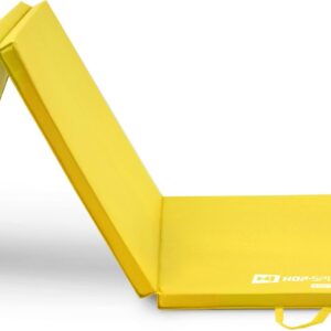 Hop-Sport Materac Gimnastyczny Składany Twardy 4Cm Żółty