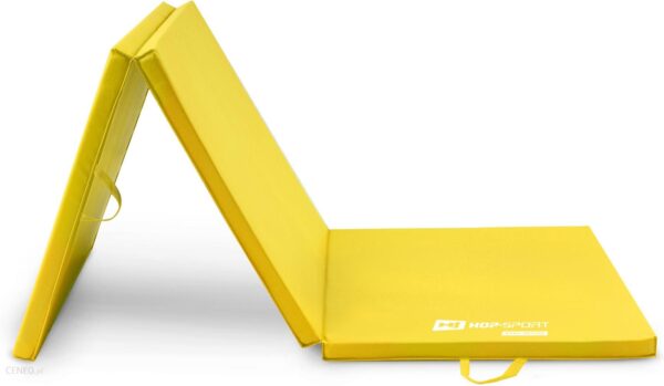 Hop-Sport Materac Gimnastyczny Składany Twardy 4Cm Żółty