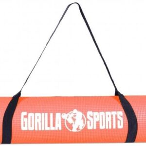 Mata do jogi i fitnessu - PVC Gorilla Sports koralowa czerwień - 180cm