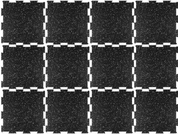 Movo Podłoga Do Treningu Puzzle Floor Mosaic Grey 50X50 Mata 12szt. Czarny Szary