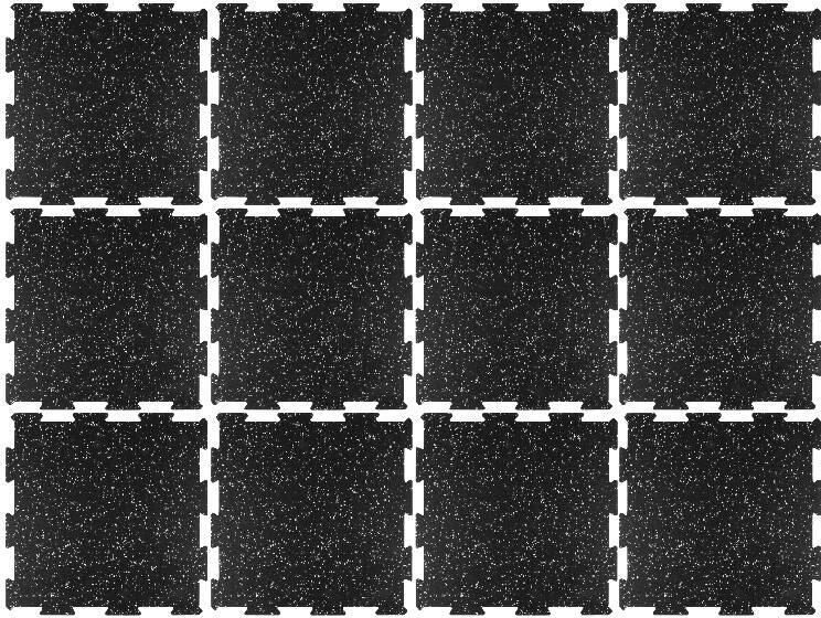 Movo Podłoga Do Treningu Puzzle Floor Mosaic Grey 50X50 Mata 12szt. Czarny Szary