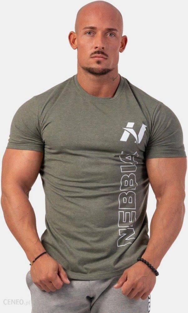 Nebbia Men‘S T Shirt Vertical Logo Khaki