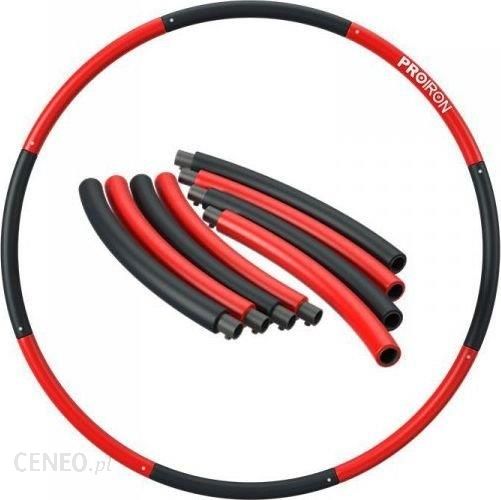 Proiron Fitness Hula Hoop 1.8Kg Black Red 73 98Cm Wide 8 Sections