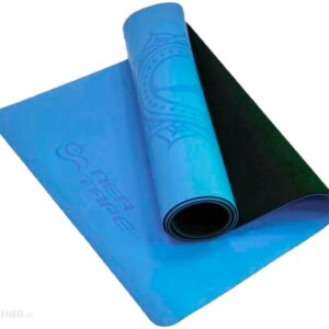 Rea Tape Mata Do Jogi Yoga Mat Naturalny Kauczuk Z Powłoką Antypoślizgową Czarny Niebieski
